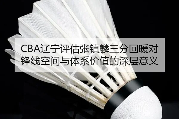 CBA辽宁评估张镇麟三分回暖对锋线空间与体系价值的深层意义